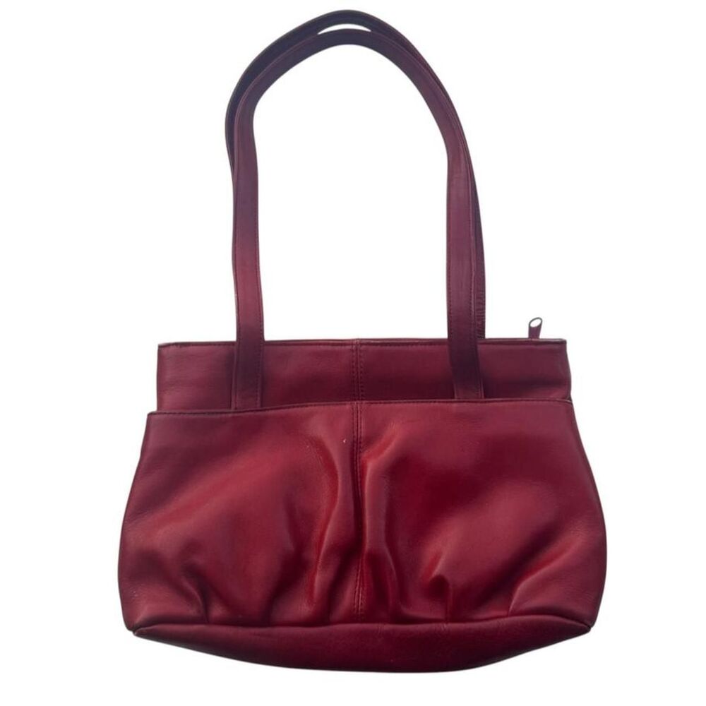 Vintage Retro Levi Strauss & Co 70s burgundy genuine leather shoulder bag